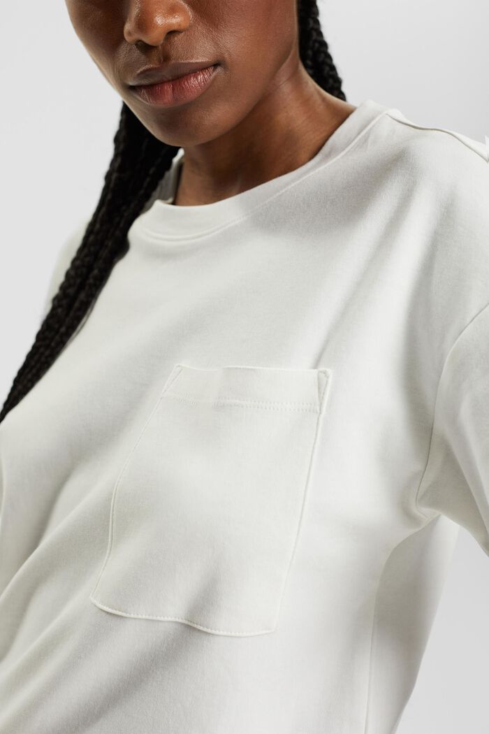 T-shirt with a breast pocket, OFF WHITE, detail image number 0