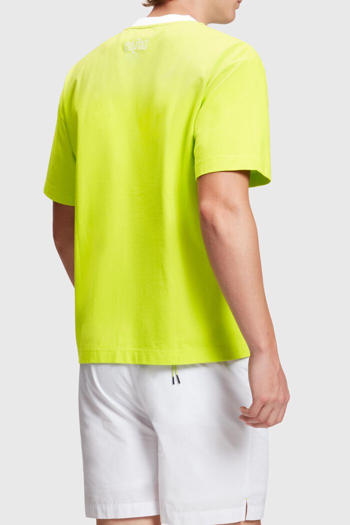 Relaxed Fit Neon Print Tee, LIME YELLOW, detail image number 1