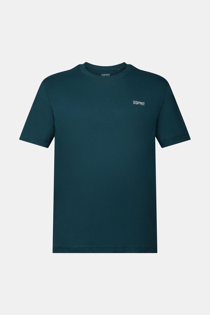 LOGO標誌棉質T恤, 藍綠色, detail image number 5