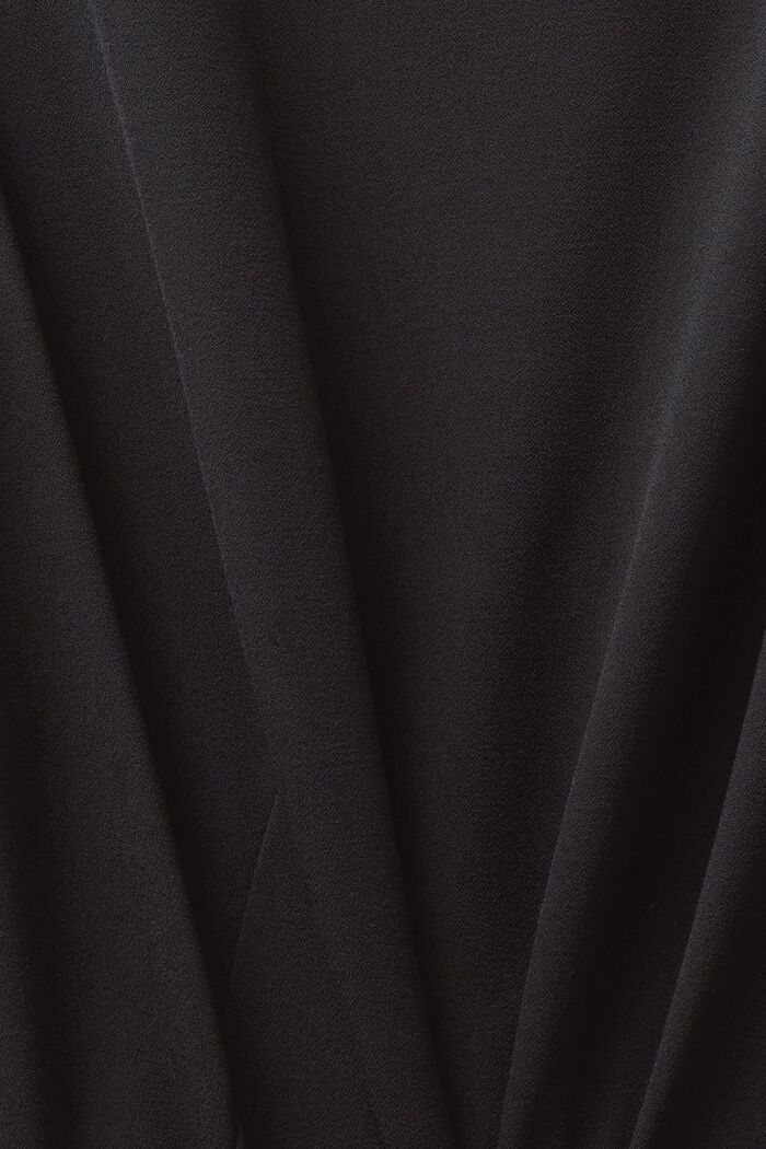 短款無袖女裝襯衫, 黑色, detail image number 4