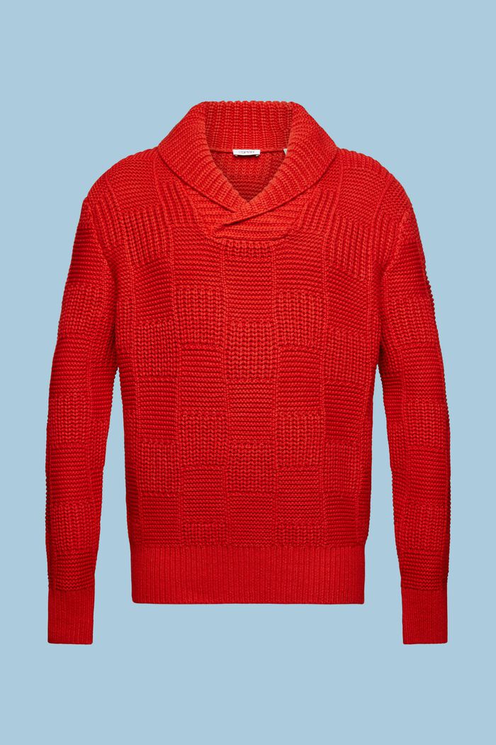 ‌加厚針織披肩款毛衣, 深紅色, detail image number 6