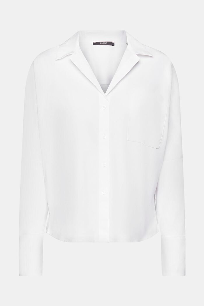 府綢女裝襯衫, 白色, detail image number 6