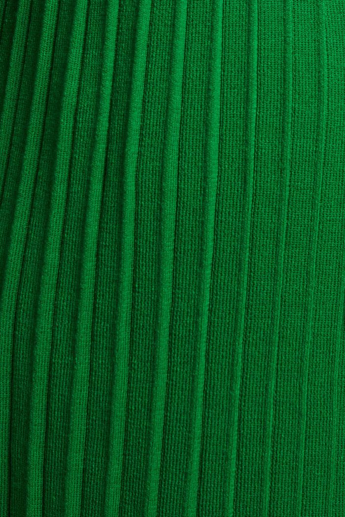 Tie Detail Ribbed Knit Cropped Top, GREEN, detail image number 4