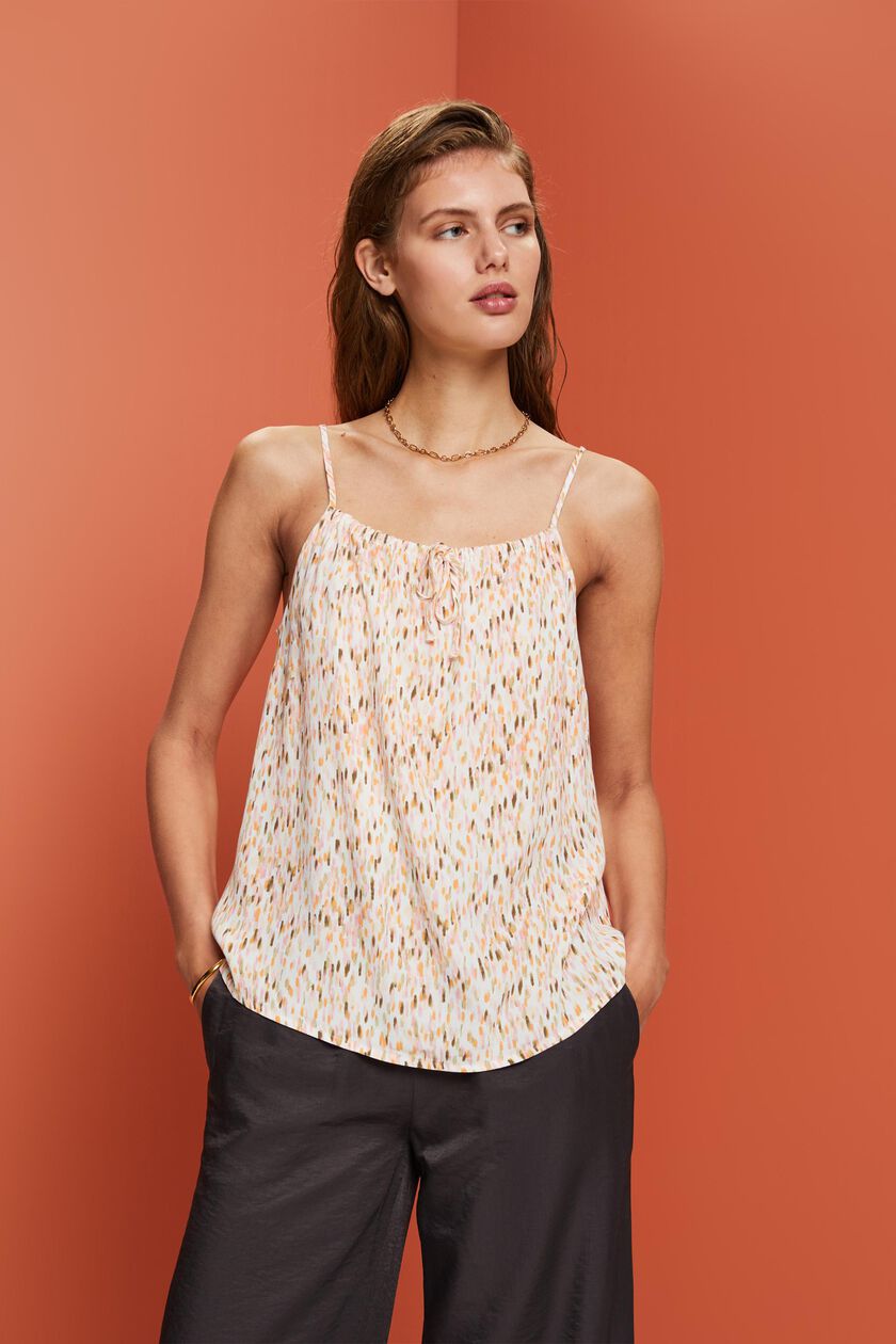 Strappy top with all-over print