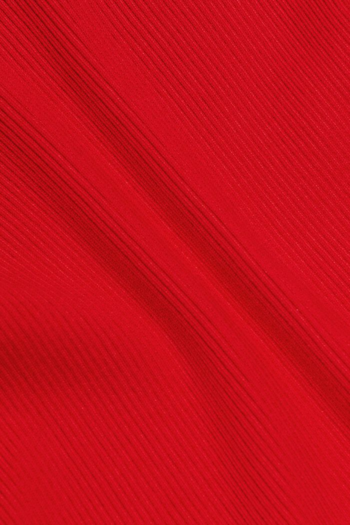 羅紋針織圓領毛衣, 紅色, detail image number 5