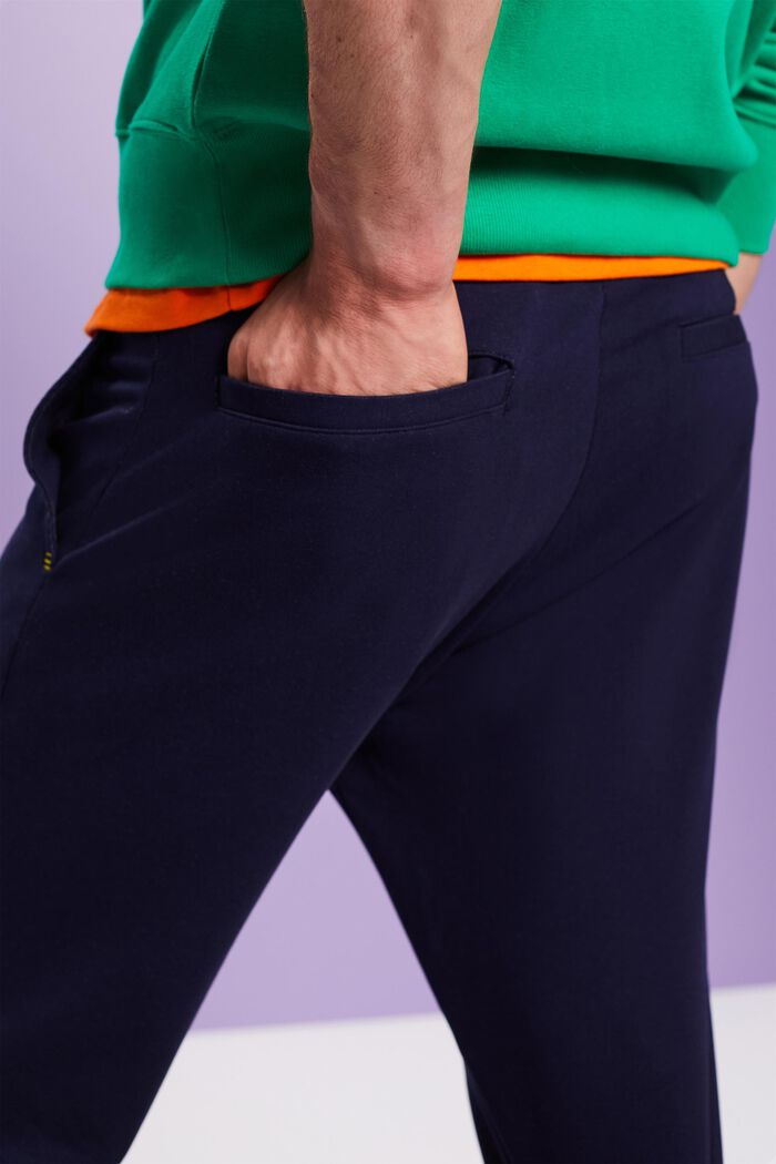 Organic Cotton-Blend Straight Pants, BLUE RINSE, detail image number 2