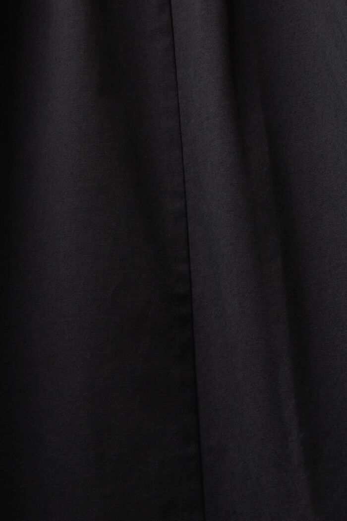 Boned Poplin Midi Dress, BLACK, detail image number 5