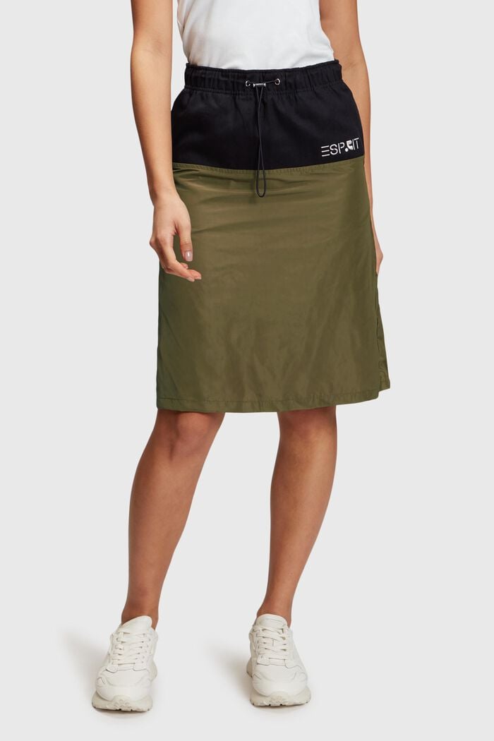 Mixed midi skirt, OLIVE, detail image number 0