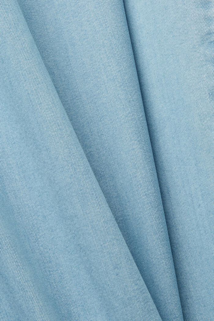 Cropped wide leg trousers, TENCEL™, BLUE LIGHT WASHED, detail image number 6