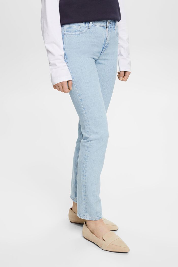 Mid-rise straight leg jeans, BLUE BLEACHED, detail image number 0