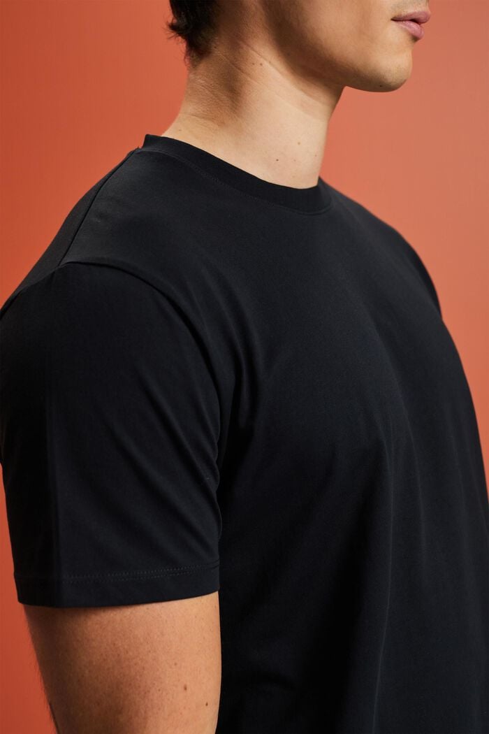 針織 T 恤, 黑色, detail image number 2
