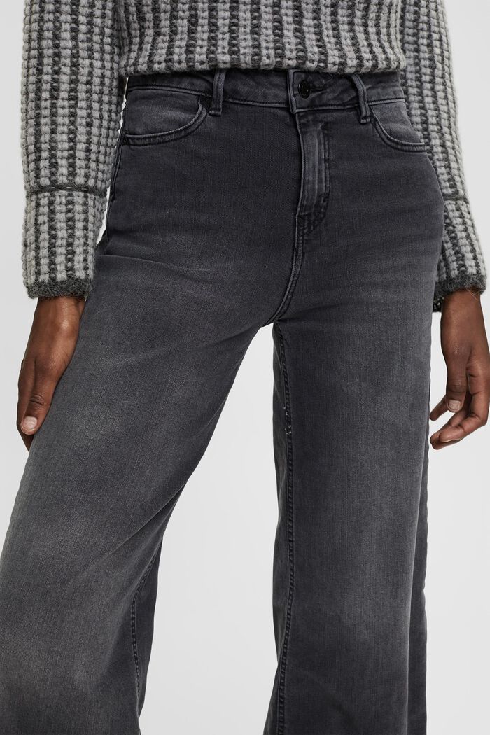 High-rise wide leg jeans, BLACK MEDIUM WASHED, detail image number 4