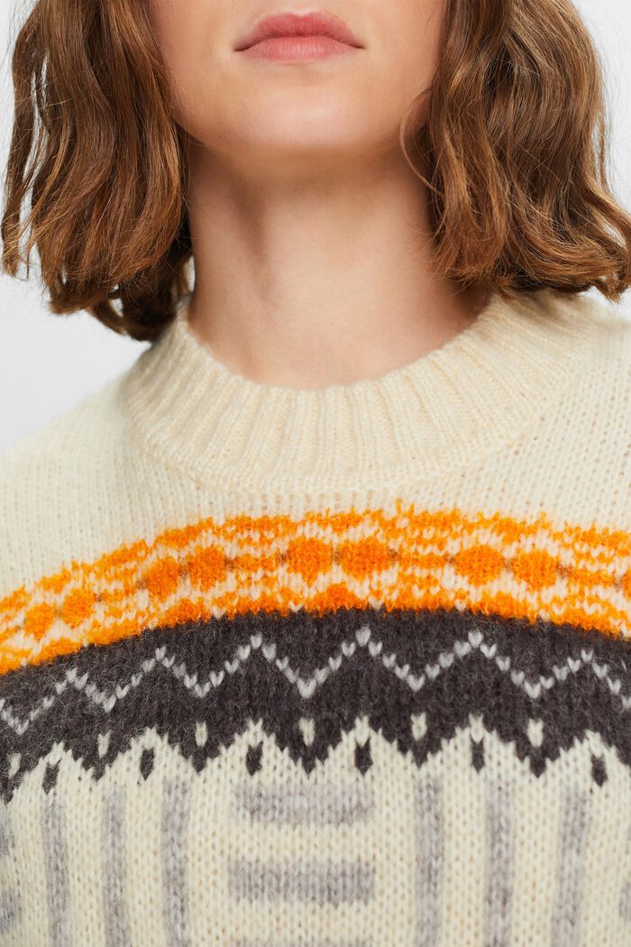 Jacquard Crewneck Sweater, ICE, detail image number 1