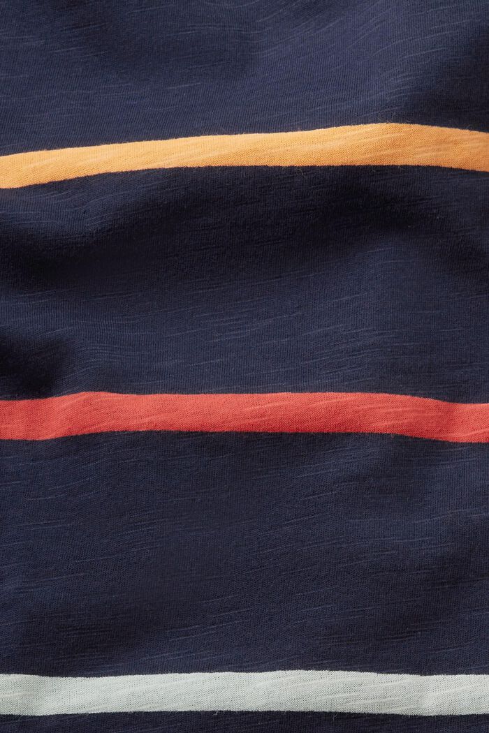 條紋長袖上衣, 海軍藍, detail image number 4