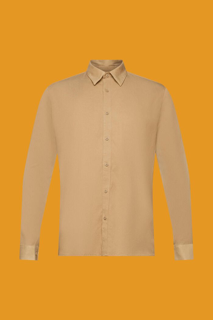 Slim fit shirt, KHAKI BEIGE, detail image number 5