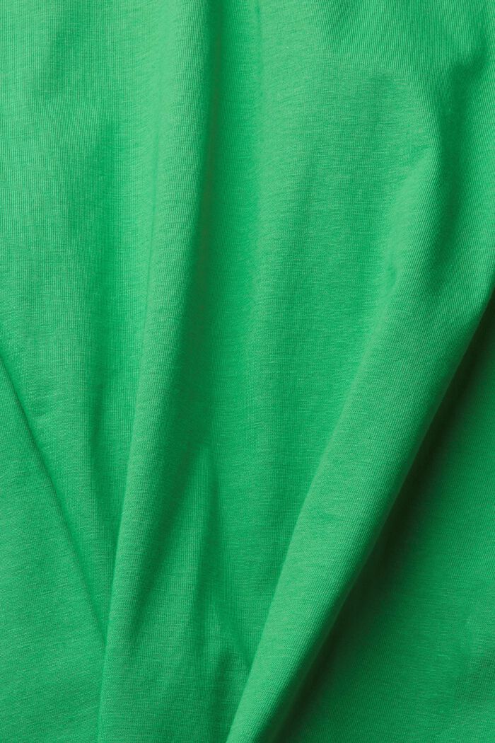 Jersey T-shirt with an embroidered logo, GREEN, detail image number 1