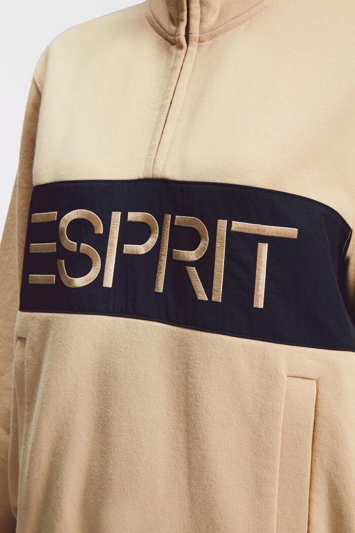 ESPRIT x Rest & Recreation Capsule 拉鏈衣領衛衣, 米色, detail image number 1
