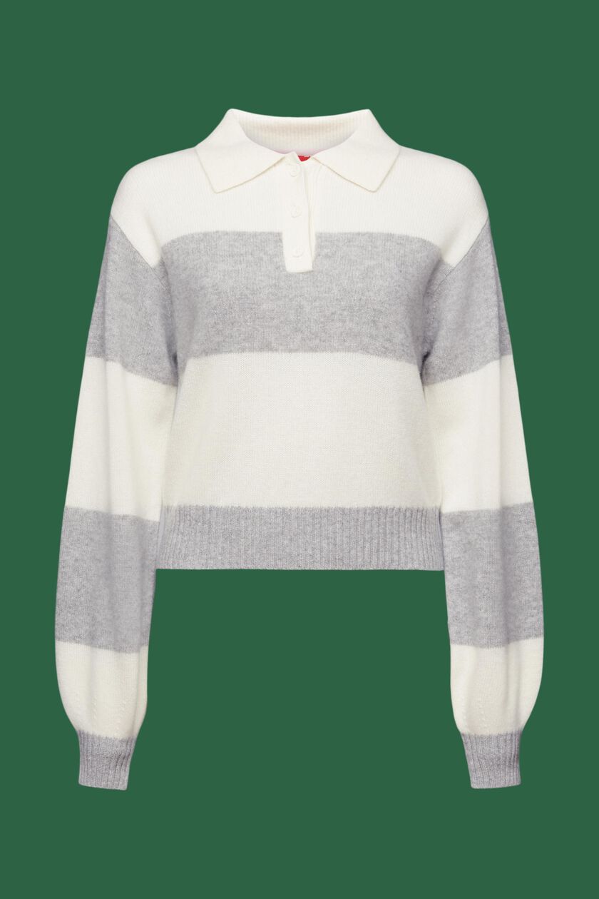 Cashmere Polo Rugby Stripe Sweater