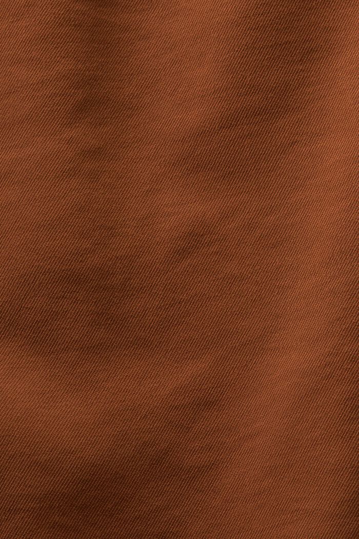 ‌超大廓形中長款恤衫式連身裙, 棕色, detail image number 5