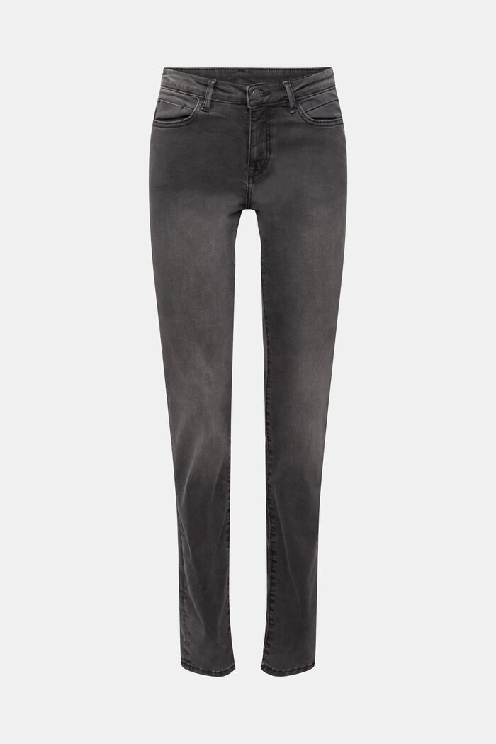 Mid-Rise Slim Jeans, GREY DARK WASHED, detail image number 6