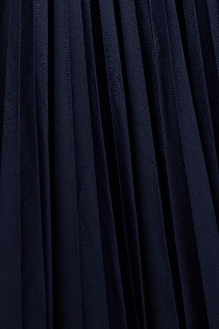 Pleated skirt with belt, NAVY, detail image number 7
