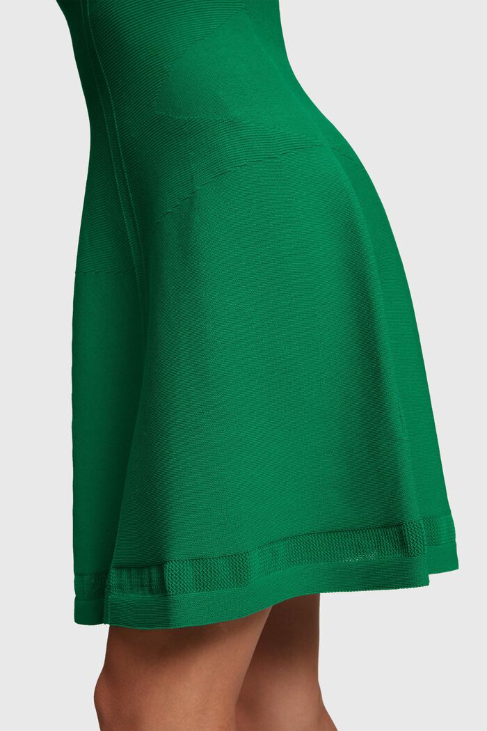 無縫針織網眼連衣裙, 綠色, detail image number 3