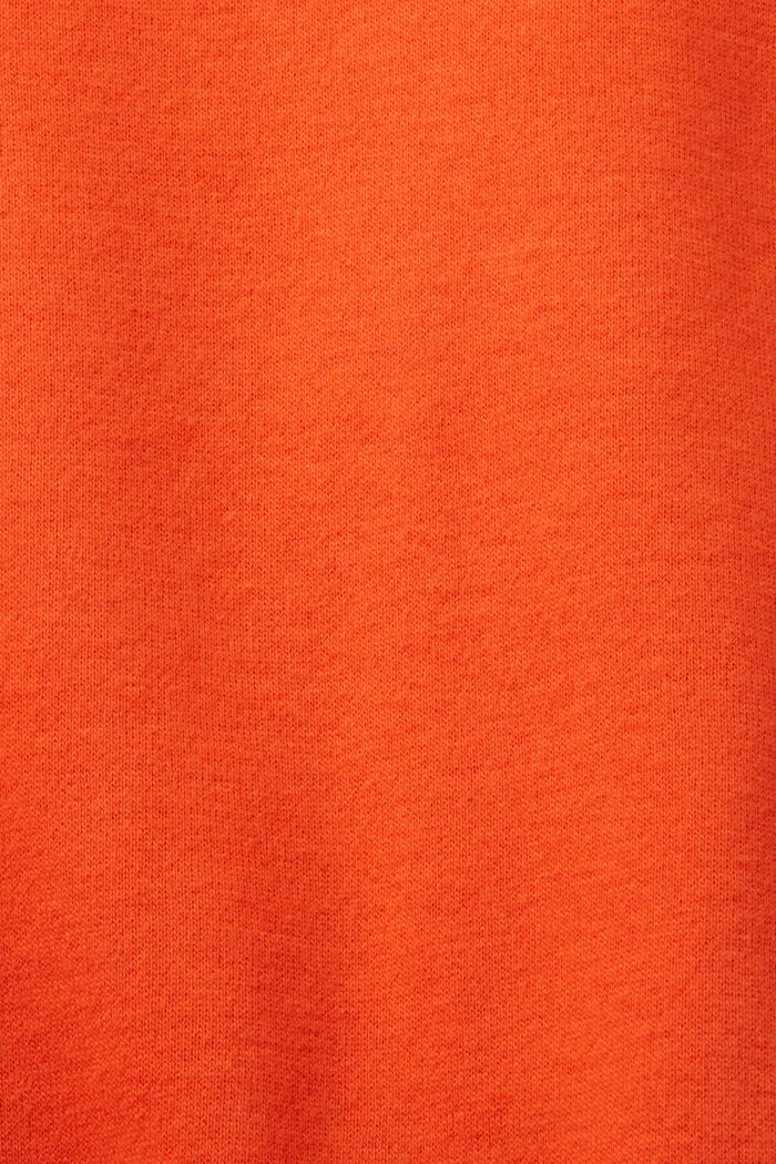 Fleece Pullover Sweatshirt, BRIGHT ORANGE, detail image number 5