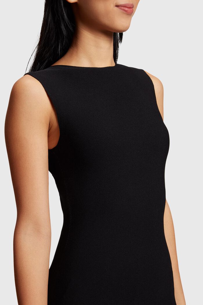 Seamless knit ombre dress, BLACK, detail image number 1