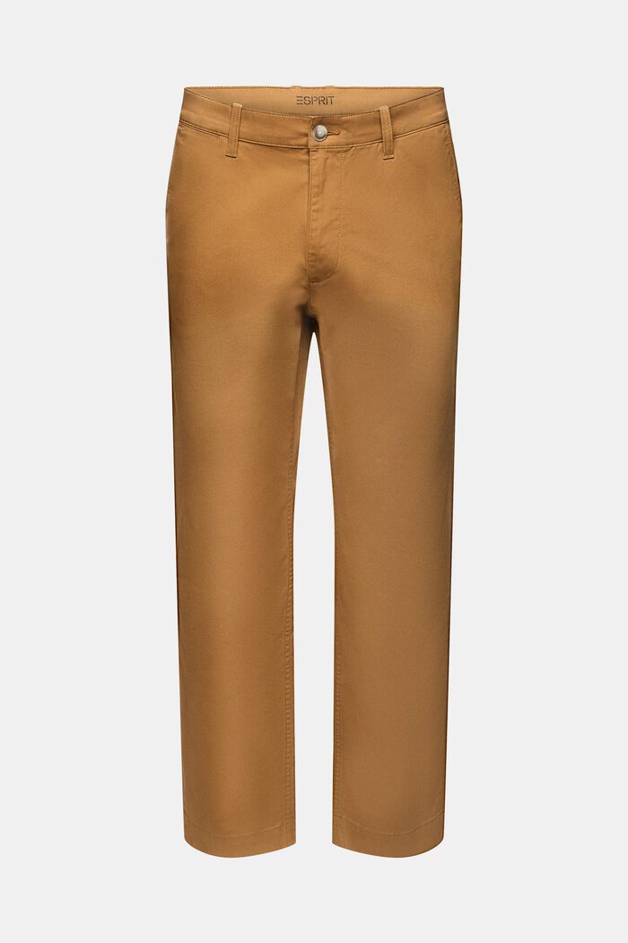 Cotton-Twill Straight Chinos, CAMEL, detail image number 7