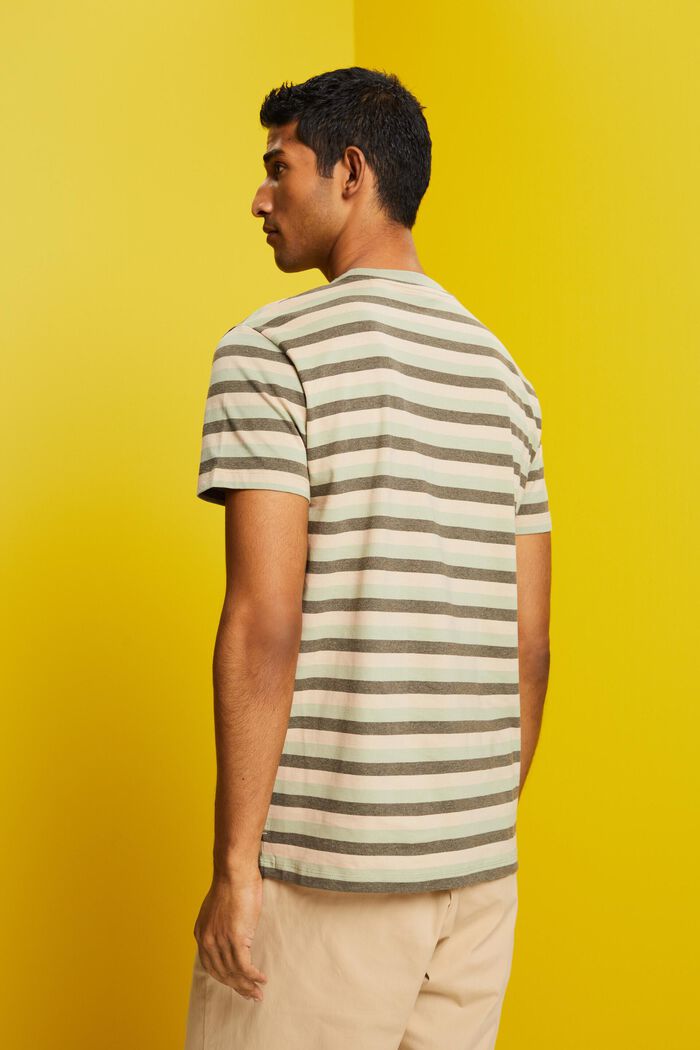 Striped jersey t-shirt, 100% cotton, LIGHT GREEN, detail image number 3