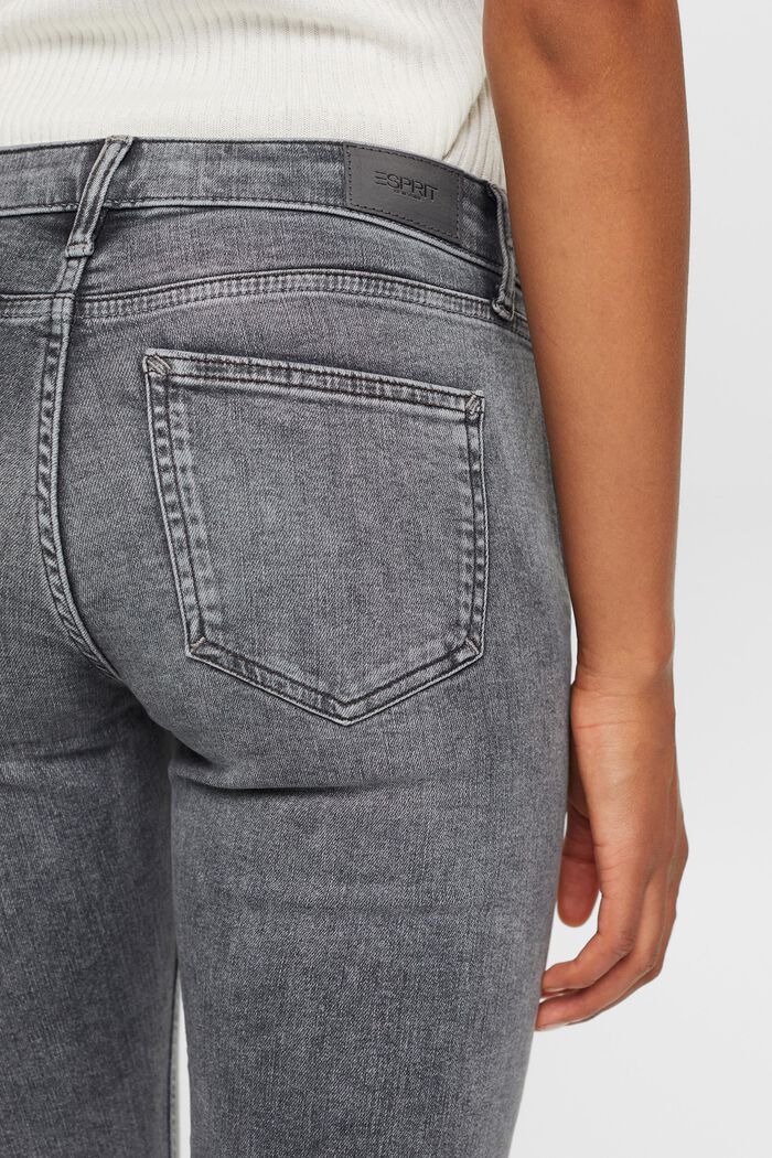 Slim Mid-Rise Jeans, GREY MEDIUM WASHED, detail image number 4