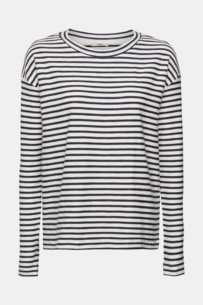 Striped long sleeve, 100% cotton, OFF WHITE, detail image number 2