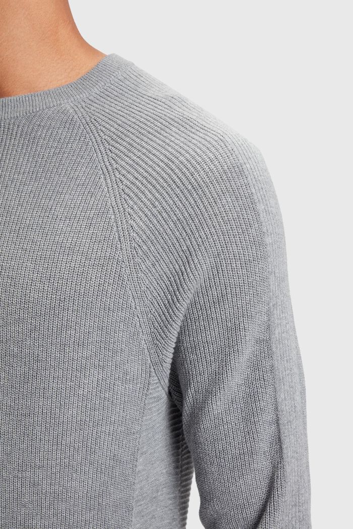 Round neck sweatshirt, MEDIUM GREY 5, detail image number 2