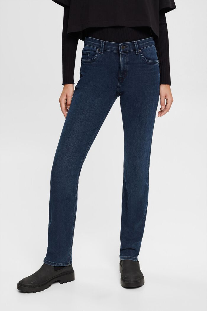 Mid-rise stretch jeans, BLUE BLACK, detail image number 0