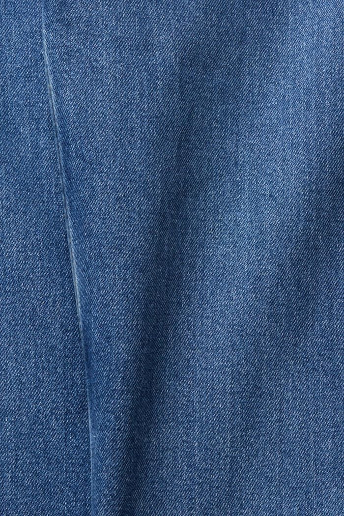 直筒高腰牛仔褲, BLUE MEDIUM WASHED, detail image number 6