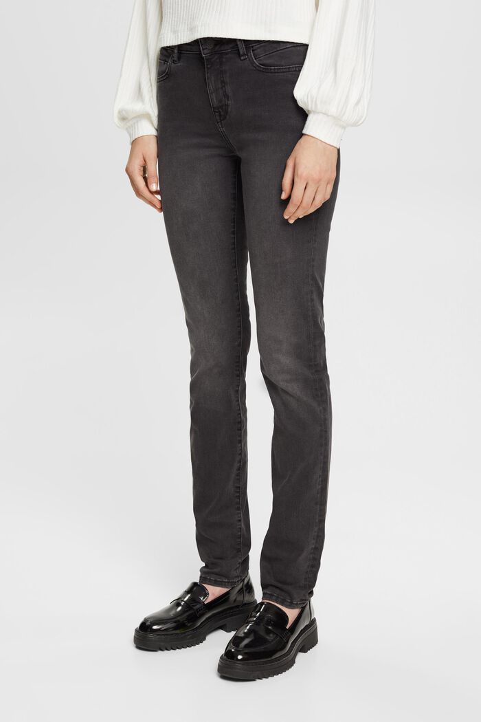 Mid-Rise Slim Jeans, GREY DARK WASHED, detail image number 0