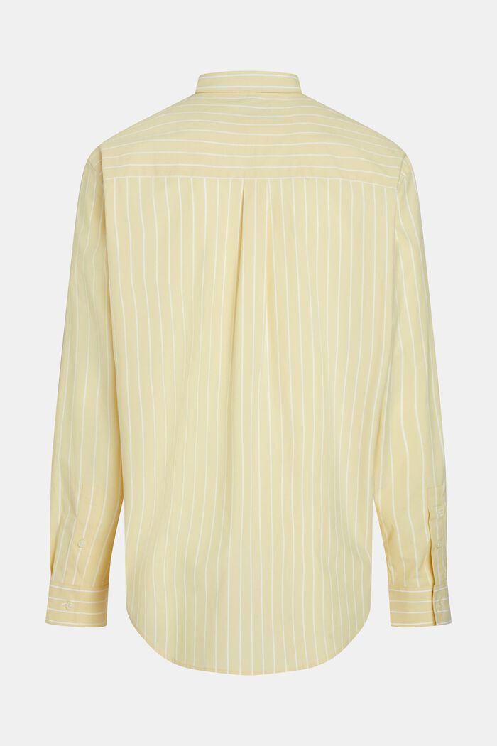 Relaxed fit striped poplin shirt, SUNFLOWER YELLOW, detail image number 4