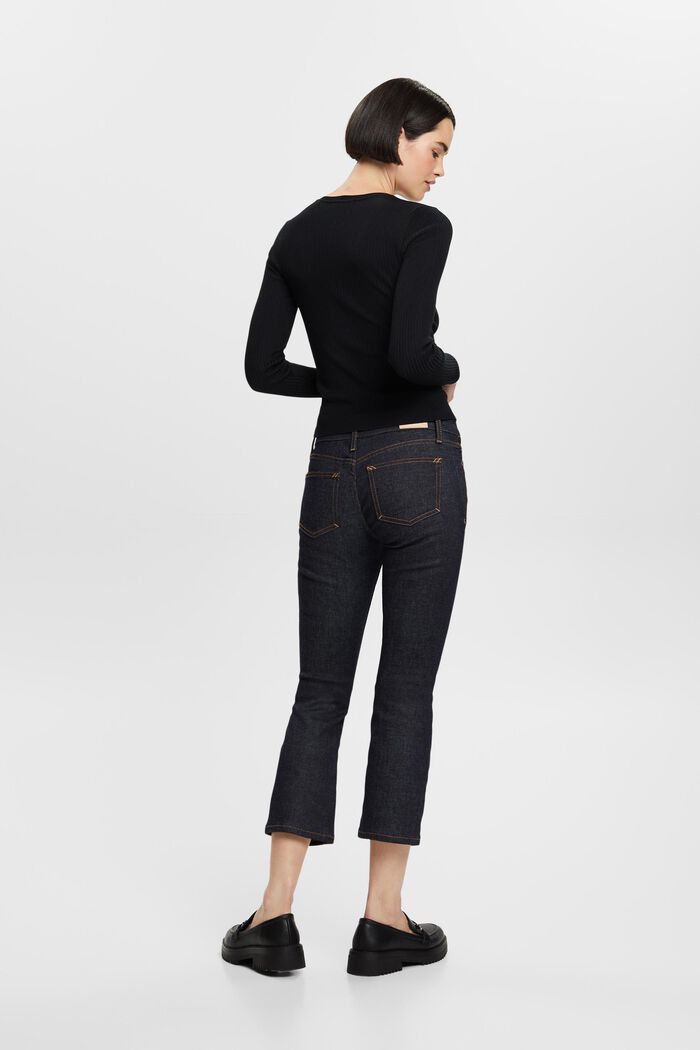 Racer Bootcut Mid-Rise Cropped Jeans, BLUE RINSE, detail image number 3
