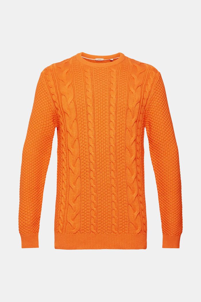 絞花針織毛衣, 橙金色, detail image number 2