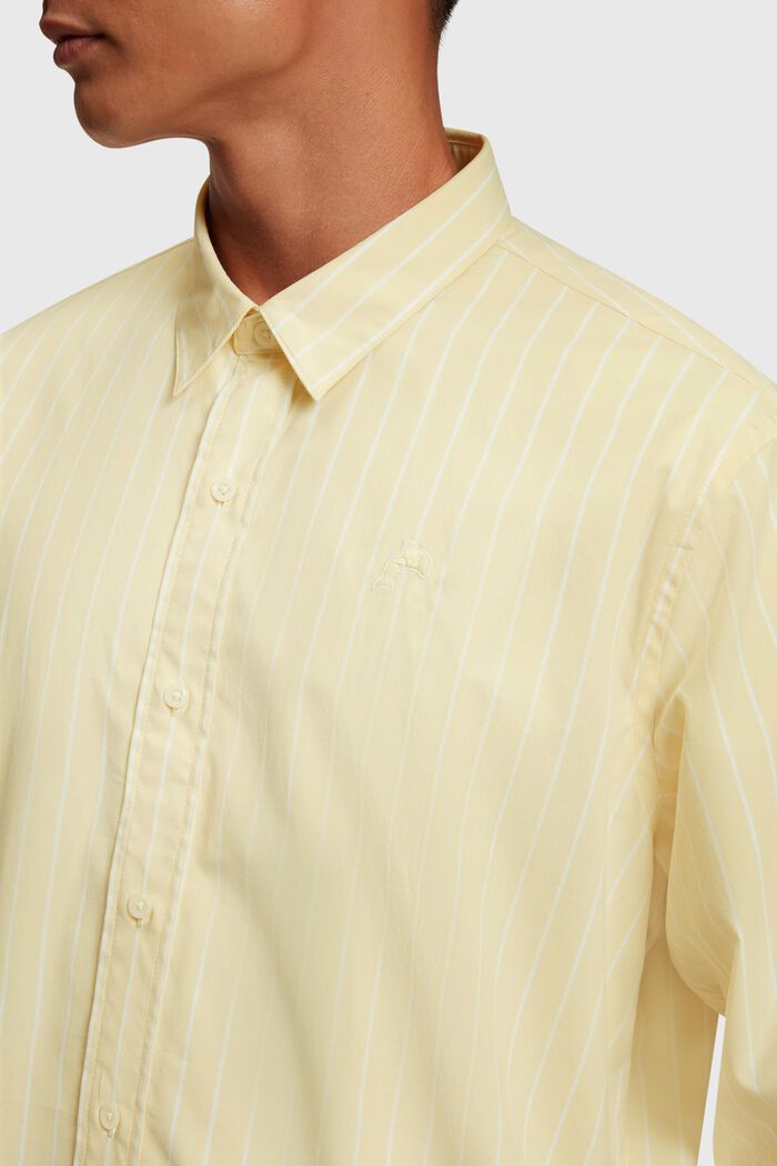 Relaxed fit striped poplin shirt, SUNFLOWER YELLOW, detail image number 2