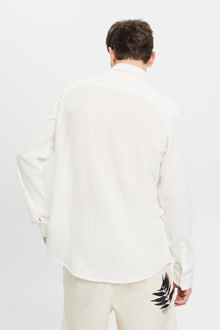 再生棉質平紋細布襯衫, 白色, detail image number 3