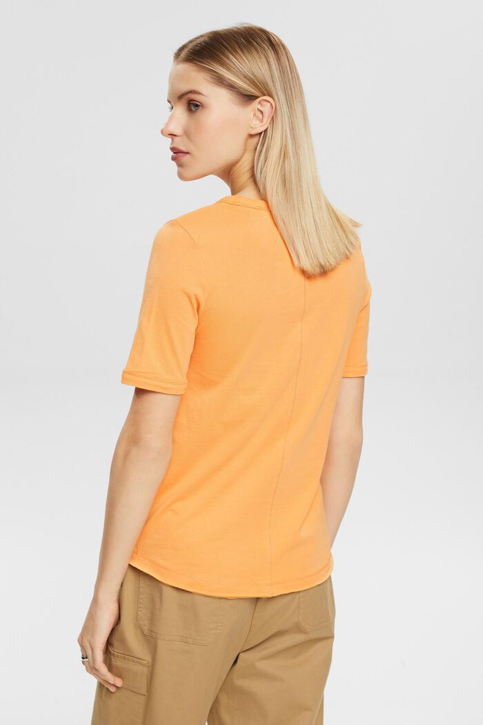 心形LOGO標誌純棉T恤, 橙金色, detail image number 3