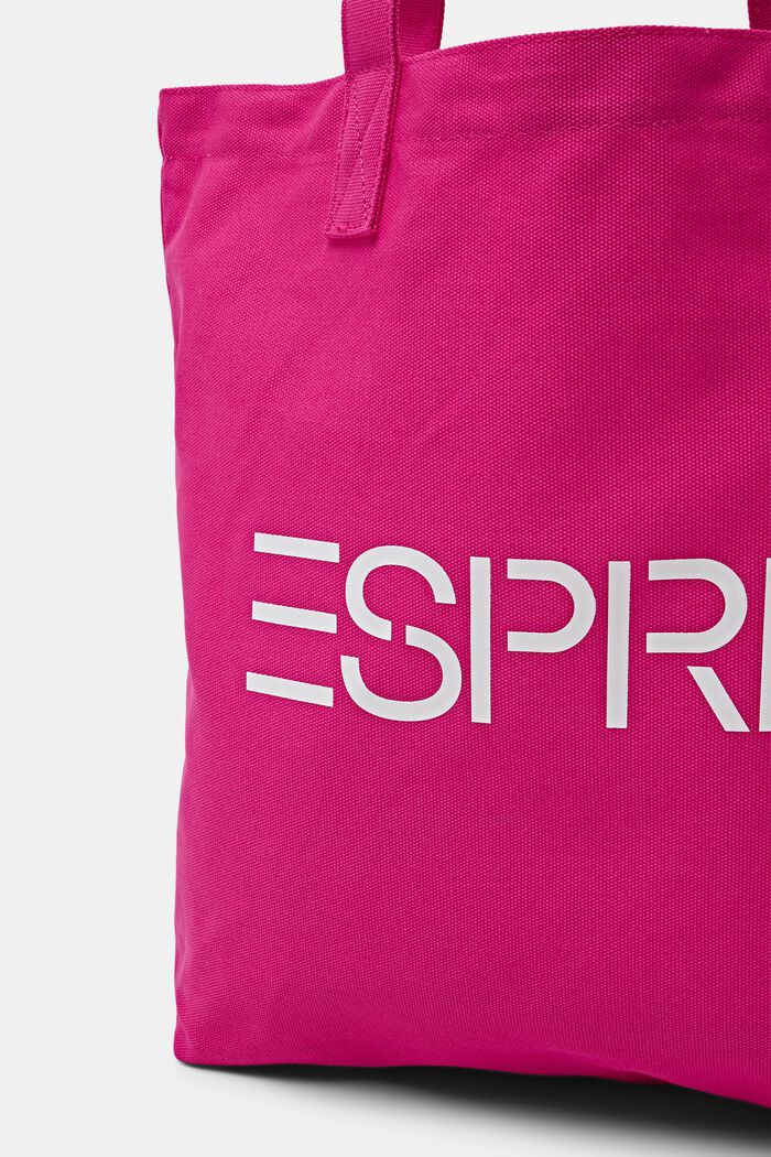 Logo Canvas Tote Bag, PINK FUCHSIA, detail image number 1