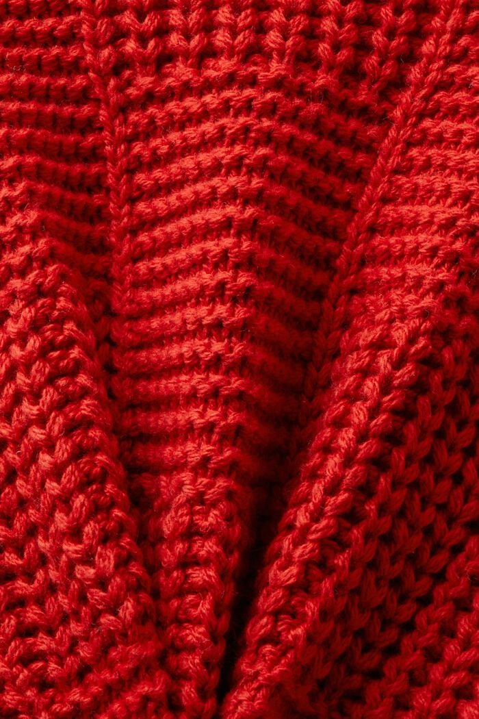 ‌加厚針織披肩款毛衣, 深紅色, detail image number 5