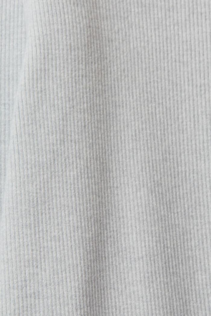 High-rise rib knit trousers, LIGHT GREY, detail image number 4