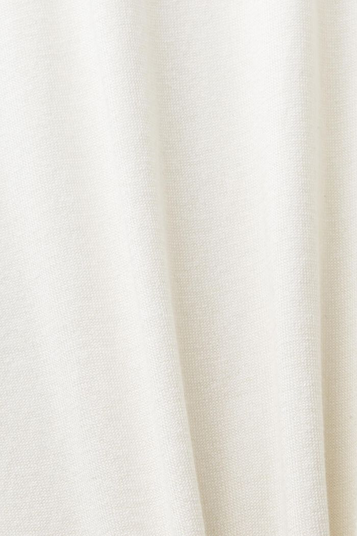 針織短袖POLO風恤衫, 白色, detail image number 5
