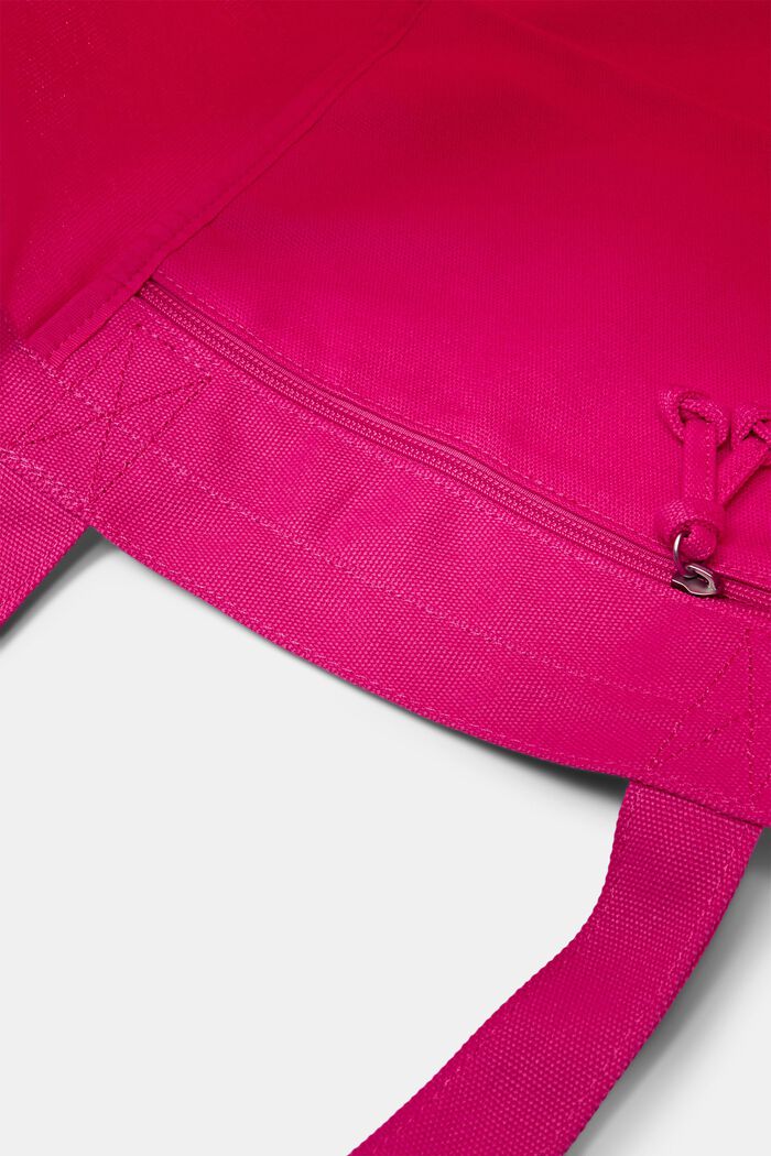 Logo Canvas Tote Bag, PINK FUCHSIA, detail image number 3