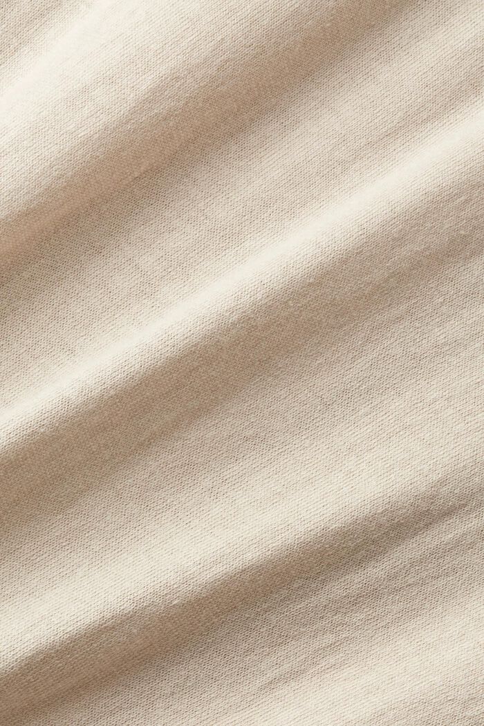 Blended TENCEL and sustainable cotton polo shirt, LIGHT TAUPE, detail image number 5