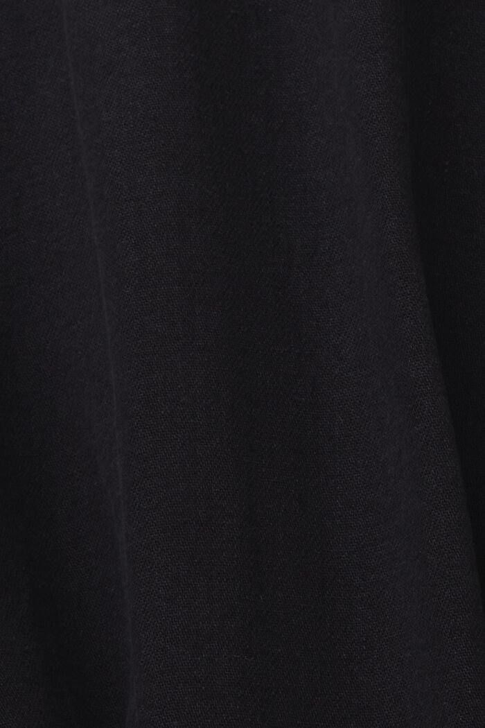 Denim shirt, 100% cotton, BLACK DARK WASHED, detail image number 5