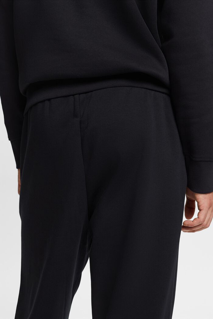 Joggers with logo stitching, BLACK, detail image number 2